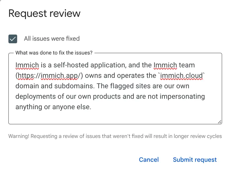 Dangerous site appeal