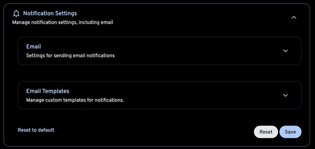 Email notifications