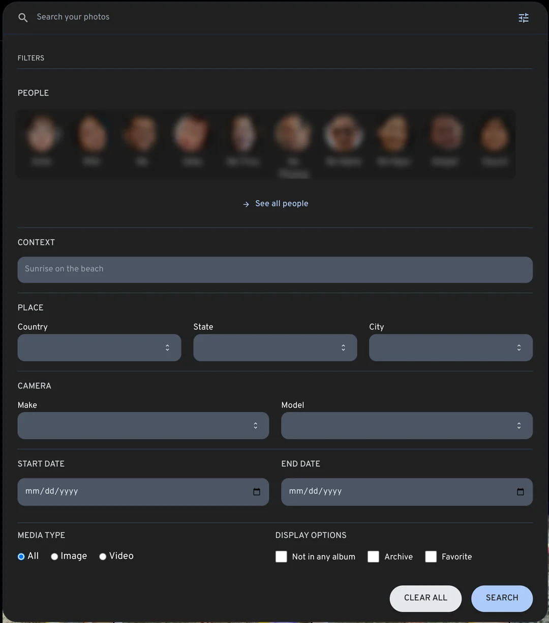 Better search and filter functionality